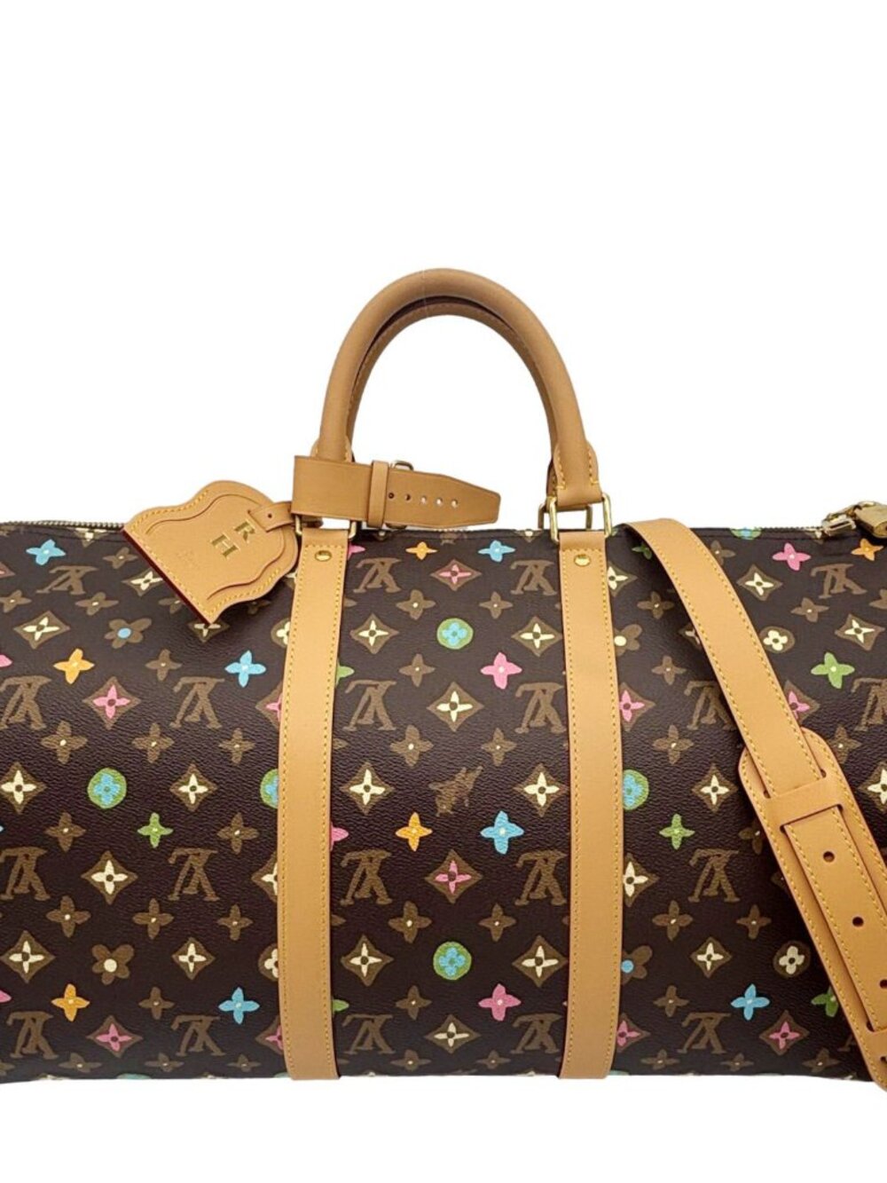 Louis Vuitton  x Tyler Keepall 50 Bandouliere Craggy Monogram Canvas Travel Bag